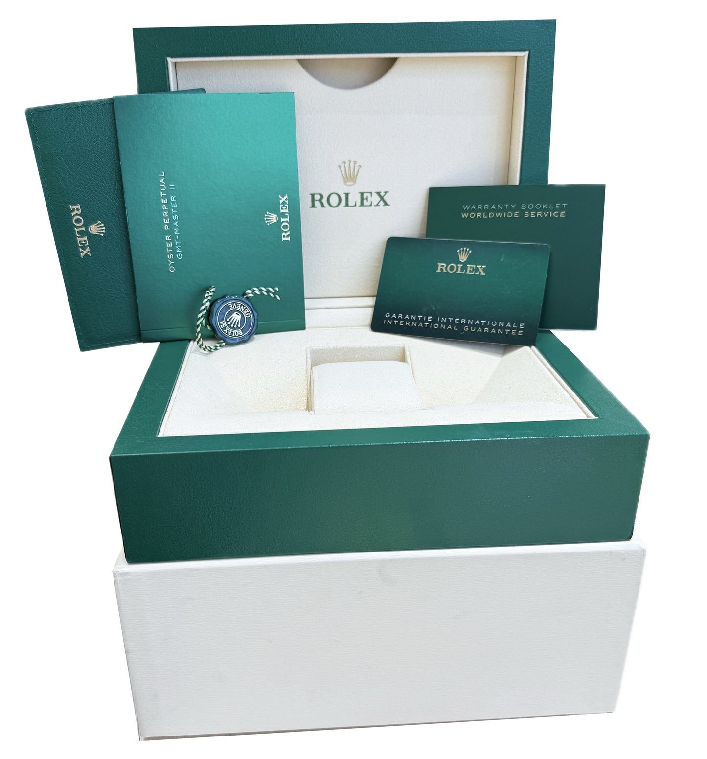 2024 PAPERS Rolex GMT-Master II JUBILEE 18K Yellow 126718 GRNR 40mm Watch BOX