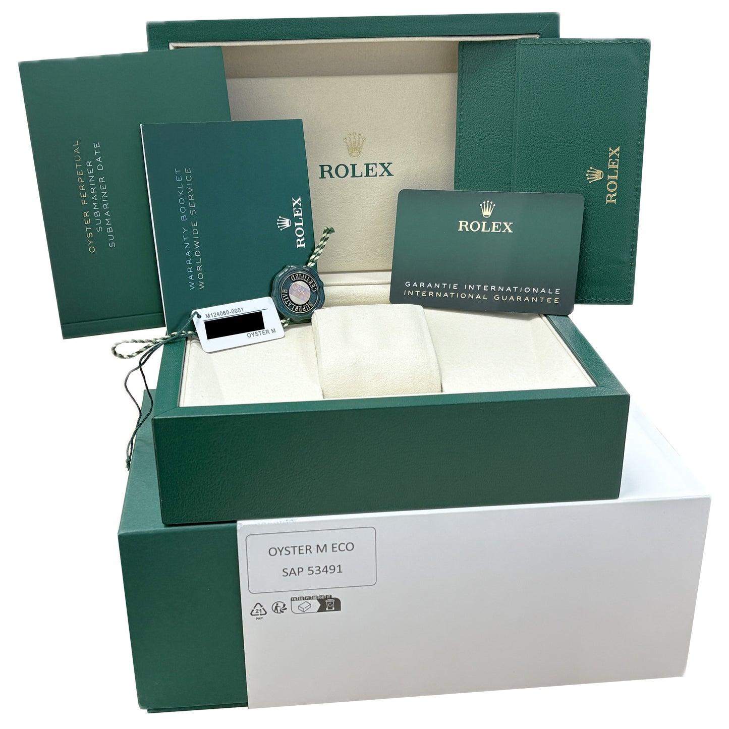 NEW 2025 Rolex Submariner No-Date 41mm Ceramic Steel Black 124060 LN Watch BOX