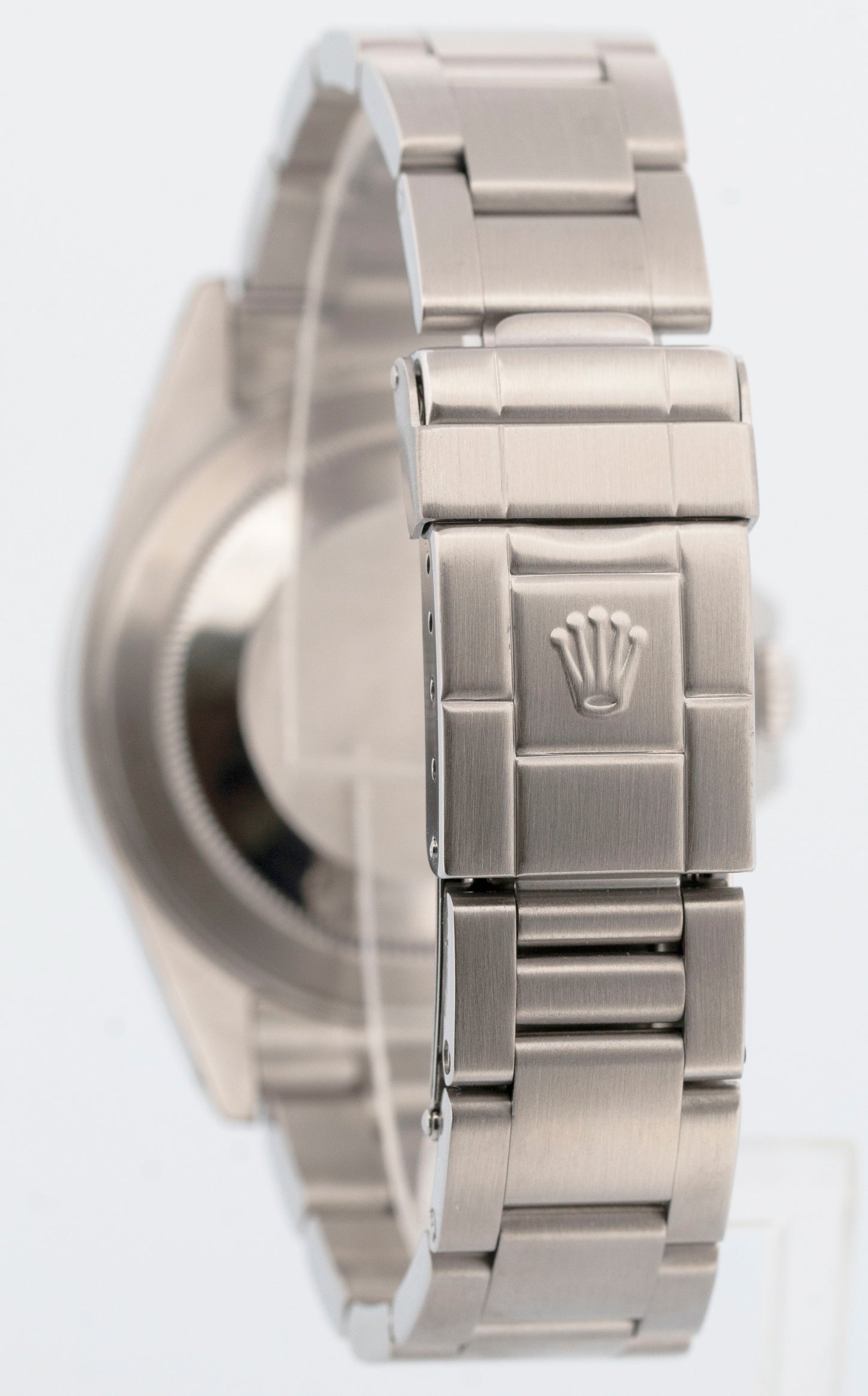 Rolex Explorer II Black 16570 SOLID END LINK 40mm Red GMT Stainless Steel Watch