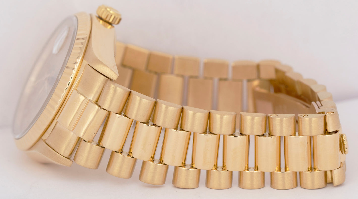 Rolex Day-Date President 36mm DIAMOND Fluted Solid 18K Yellow Gold Watch 18038