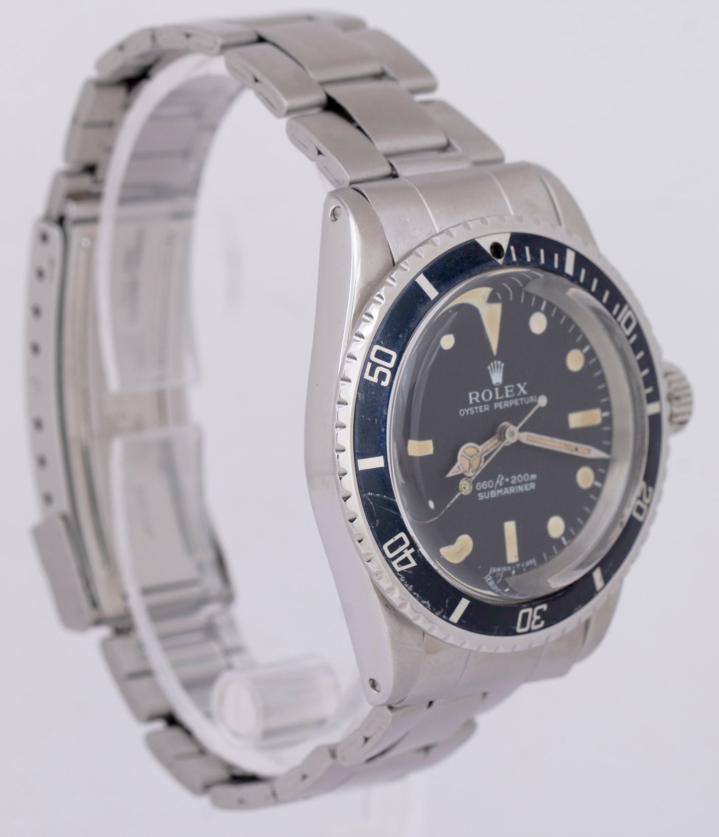 VINTAGE 1971 Rolex Submariner No-Date 5513 MATTE DIAL 40mm Steel Automatic Watch