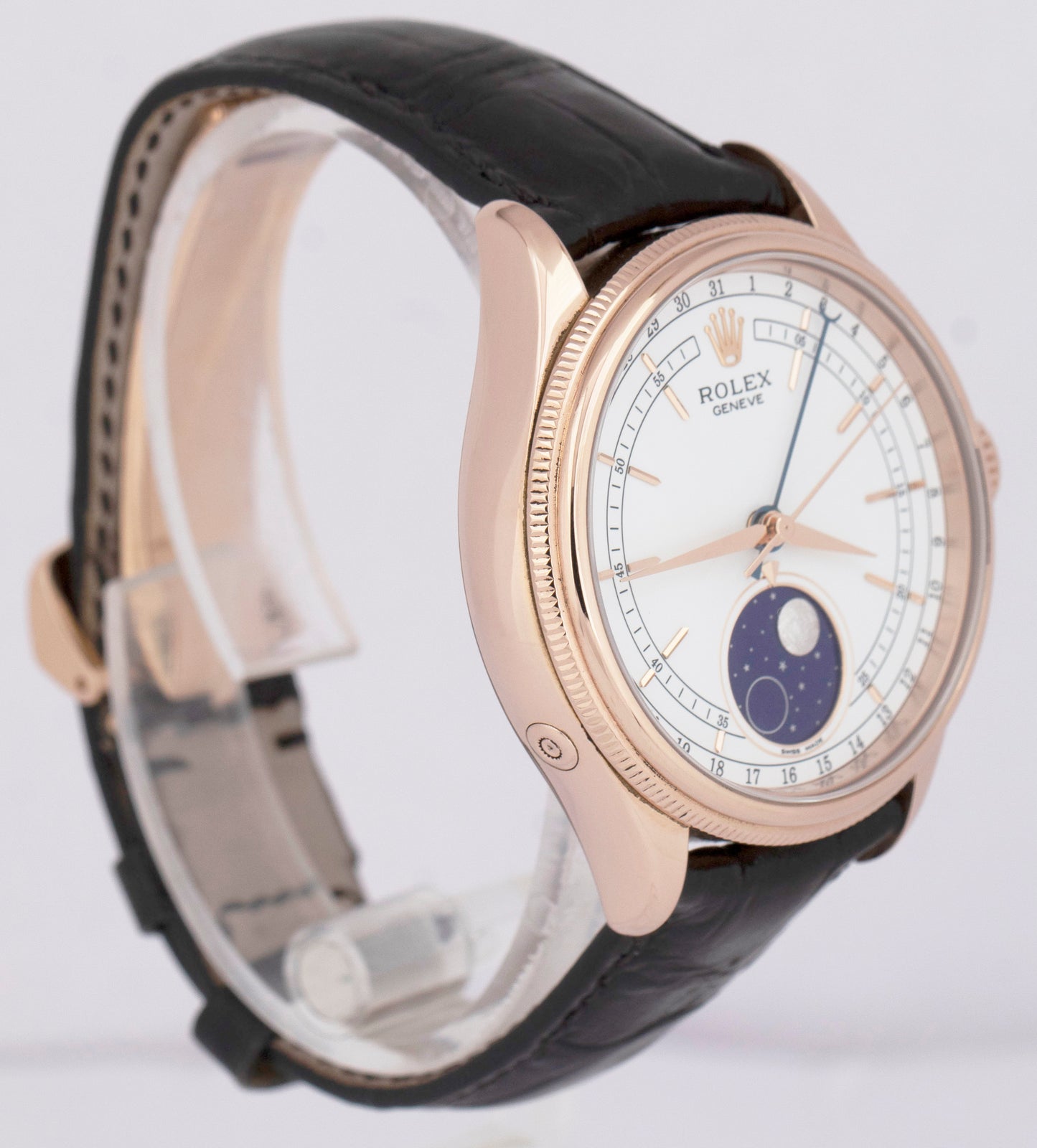 NEW PAPERS MINT Rolex Cellini Moonphase 18K Everose Gold 39mm 50535 Watch BOX