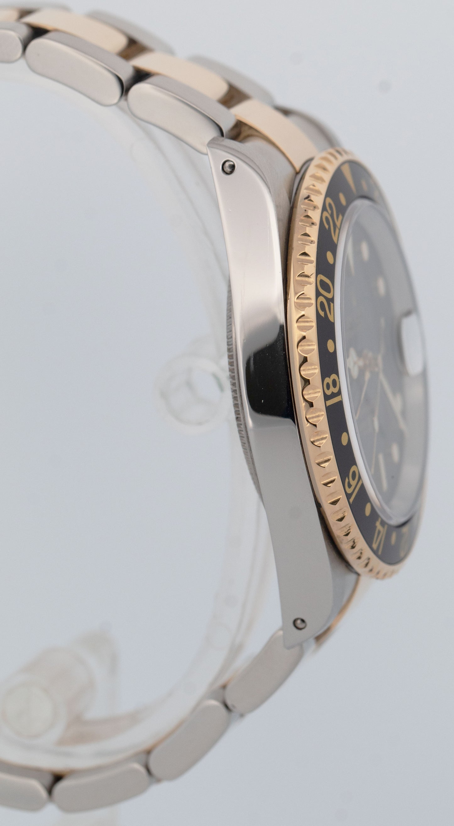 PAPERS Rolex GMT-Master II Black 18K Gold Two Tone Oyster 40mm 16713 Watch BOX