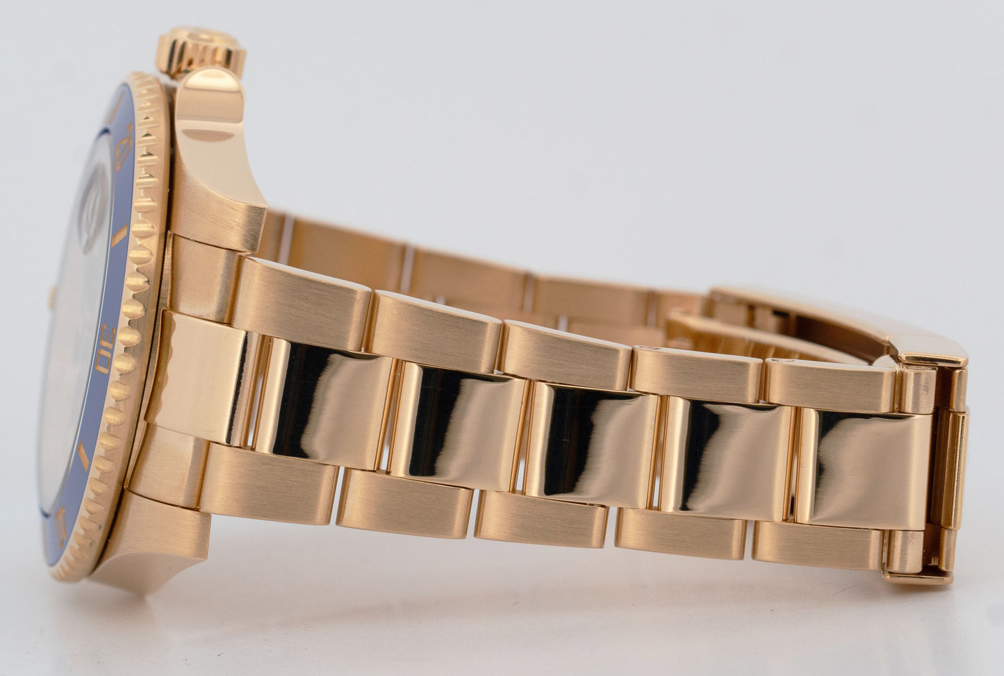 PAPERS Rolex Submariner Date 40mm Ceramic BLUE 18K Yellow 116618 LB Watch BOX