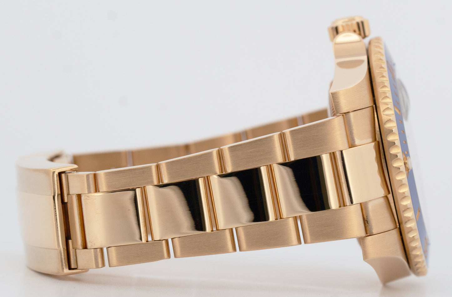 PAPERS Rolex Submariner Date 40mm Ceramic BLUE 18K Yellow 116618 LB Watch BOX