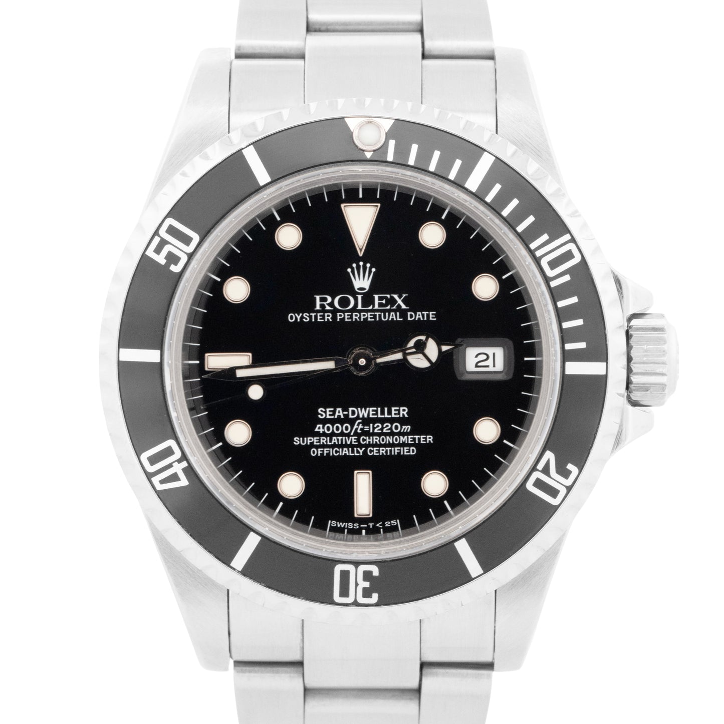 1994 Rolex Sea-Dweller 16600 40mm Black Oyster Stainless Steel Date Dive Watch