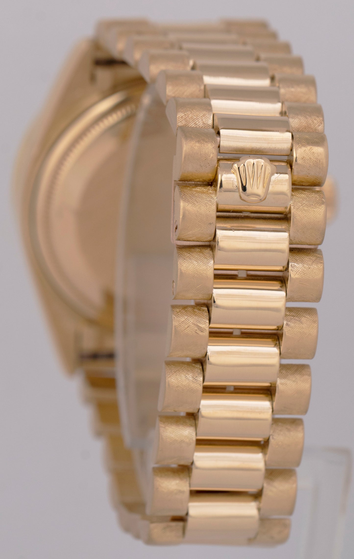 PAPERS Rolex Day-Date President Florentine 36mm DIAMOND 18K Gold Watch 18038 BOX