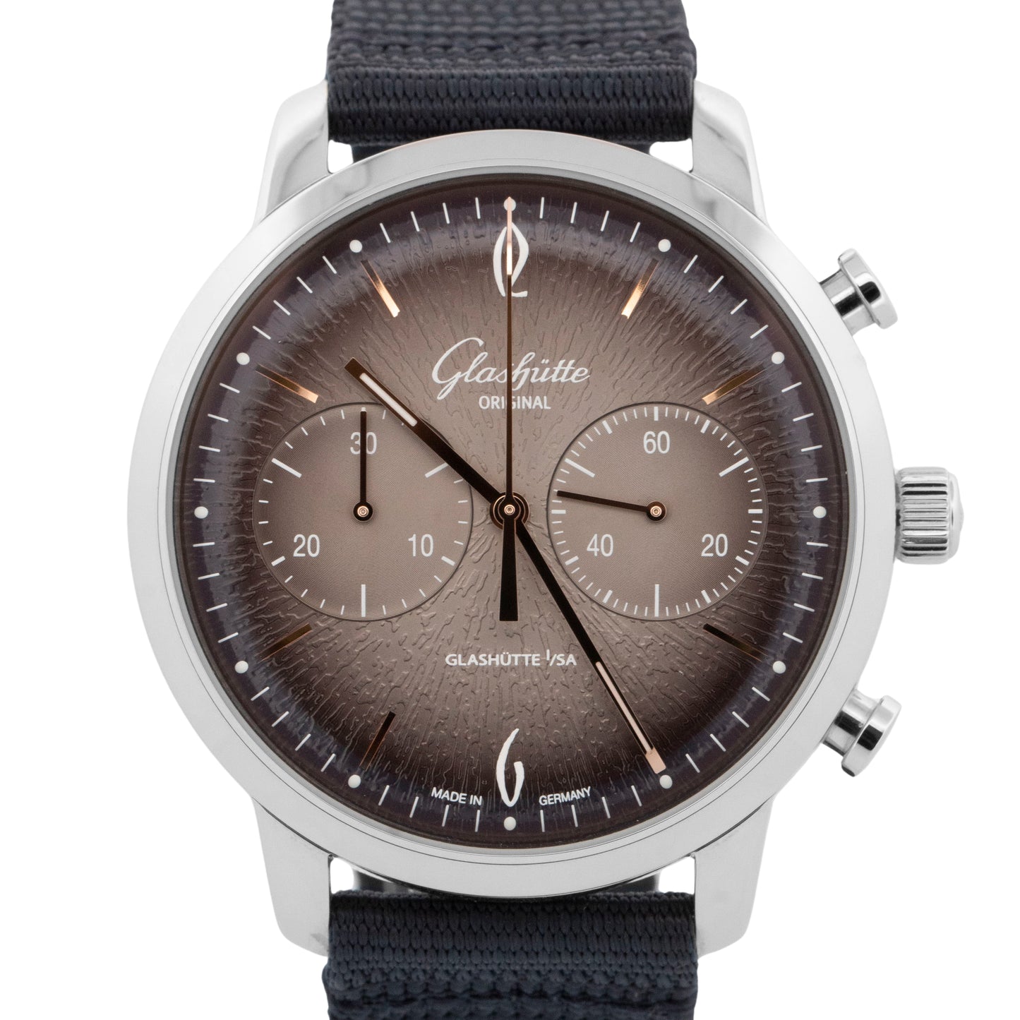 NEW 2025 PAPERS Glashutte Sixties Chronograph Grey Stone 1-39-34-06-22-04 BOX