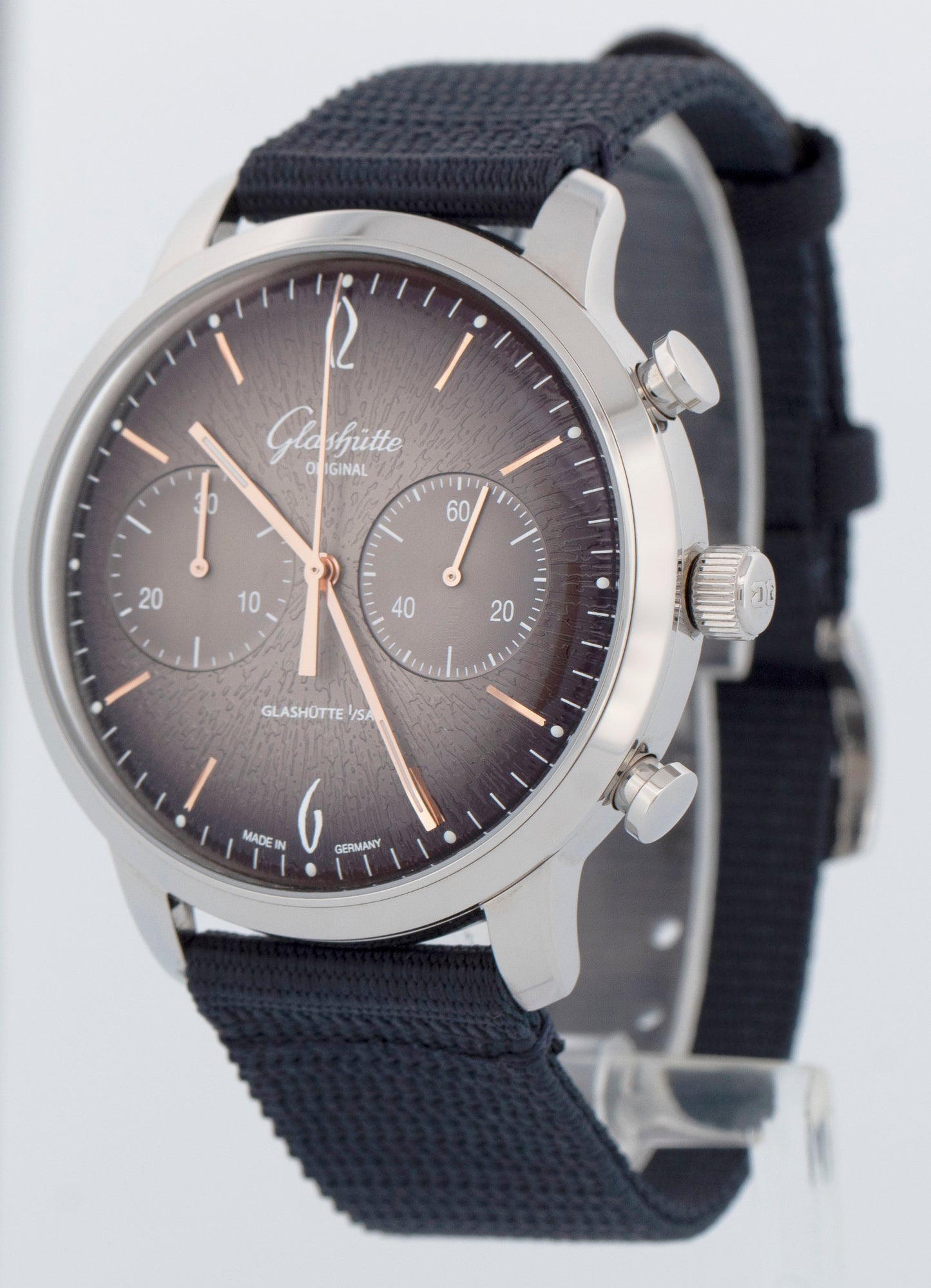 NEW 2025 PAPERS Glashutte Sixties Chronograph Grey Stone 1-39-34-06-22-04 BOX