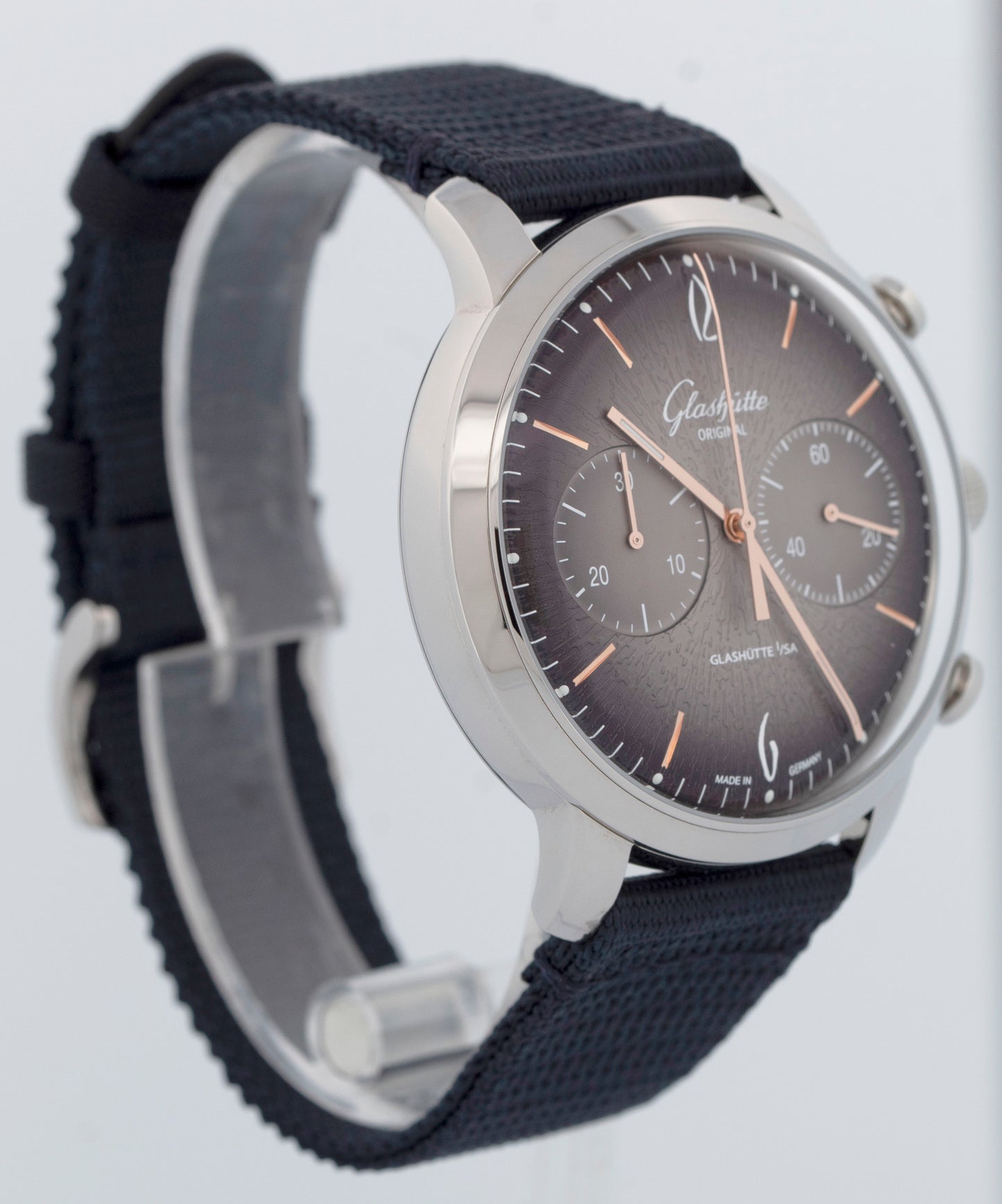 NEW 2025 PAPERS Glashutte Sixties Chronograph Grey Stone 1-39-34-06-22-04 BOX