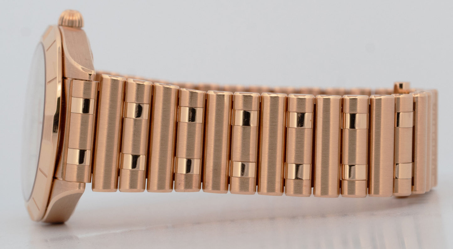 PAPERS Breitling Chronomat 32mm 18K Rose Gold R77310 White Quartz Date Watch BOX