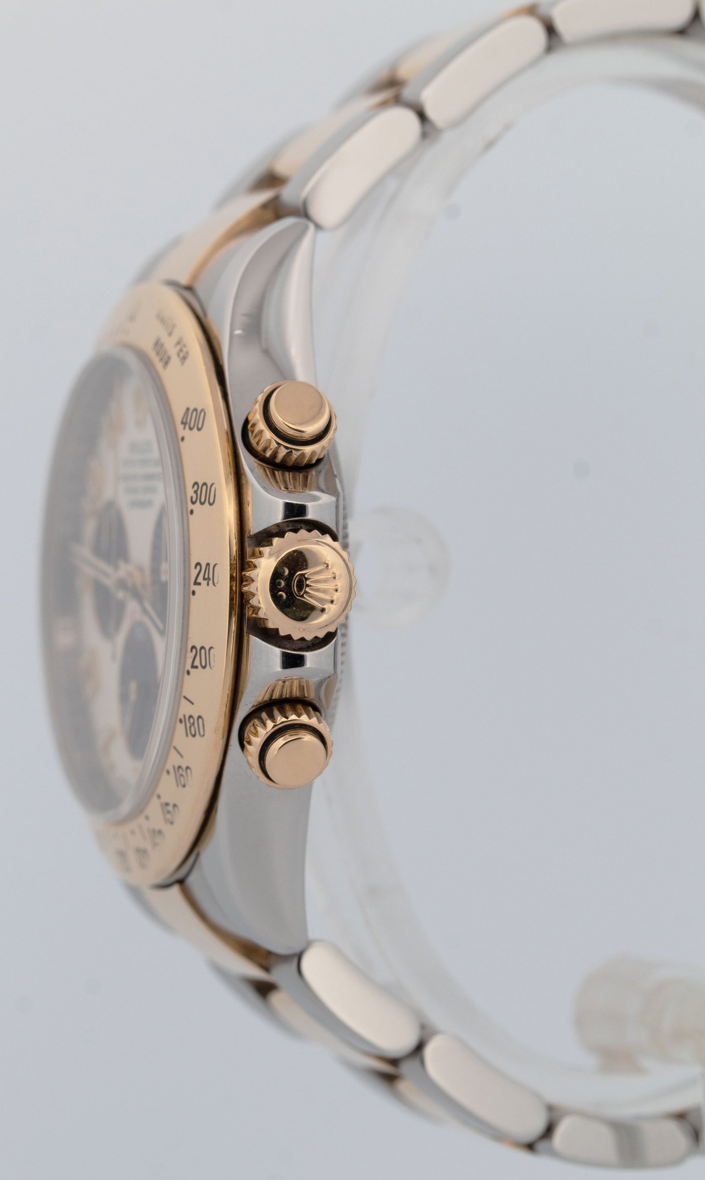 Rolex Daytona Cosmograph IVORY RACING 116523 18K Gold Steel Two-Tone Panda Watch