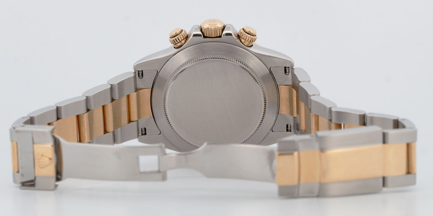 Rolex Daytona Cosmograph IVORY RACING 116523 18K Gold Steel Two-Tone Panda Watch