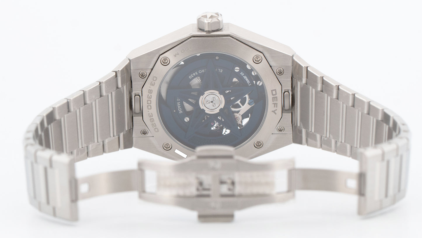 NEW 2025 UNWORN Zenith Defy Blue Skeleton Watch 03.9300.3620/79.I001 Watch BOX