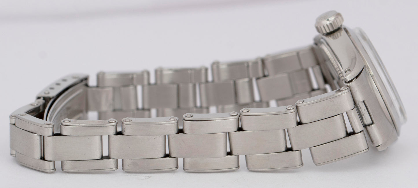 1965 PAPERS Ladies Rolex Oysterdate Precision 24mm Manual 6410 Steel Watch BOX