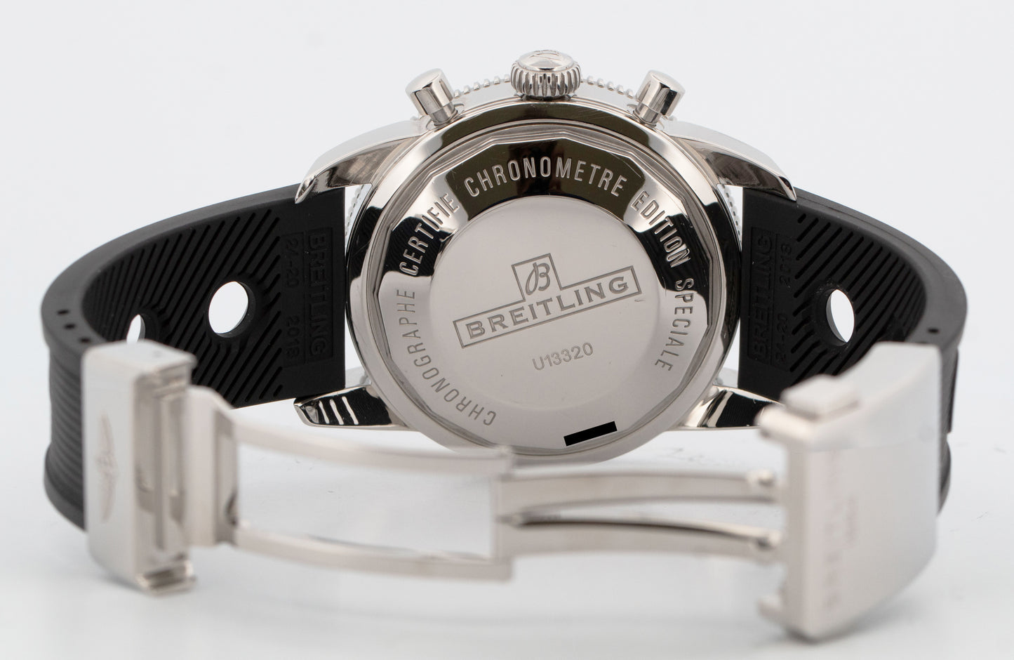 Breitling Superocean 46mm Stainless Steel 18K Rose Gold U13320 Rubber Watch BOX