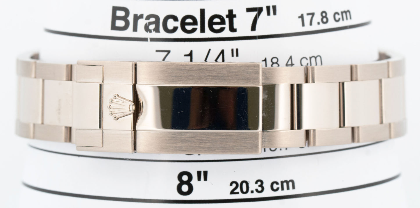 PAPERS Rolex Daytona Cosmograph GHOST Silver 18K White Gold Watch 116509 BOX