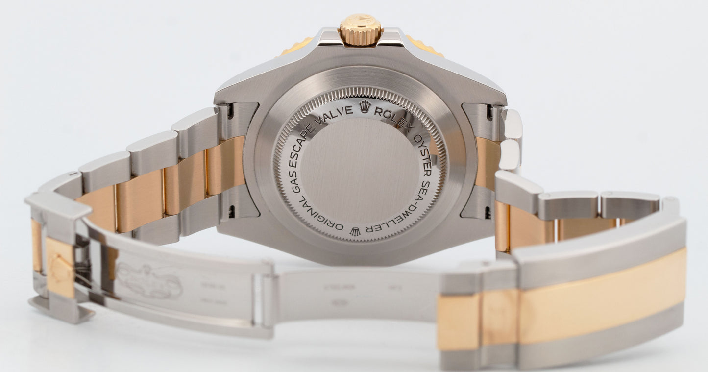 Rolex Sea-Dweller 43mm Two-Tone 18K Yellow Gold Steel Black 126603 Watch BOX
