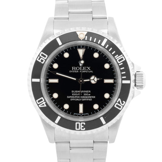 Rolex Submariner No-Date Black 4-LINE REHAUT Stainless Steel 40mm 14060M Watch