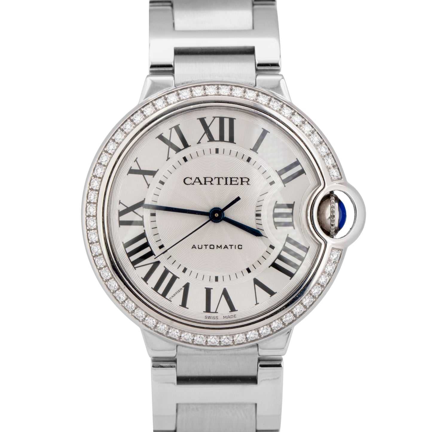 MINT PAPERS Cartier Ballon Bleu FACTORY DIAMOND W4BB0024 36mm 4372 Watch BOX