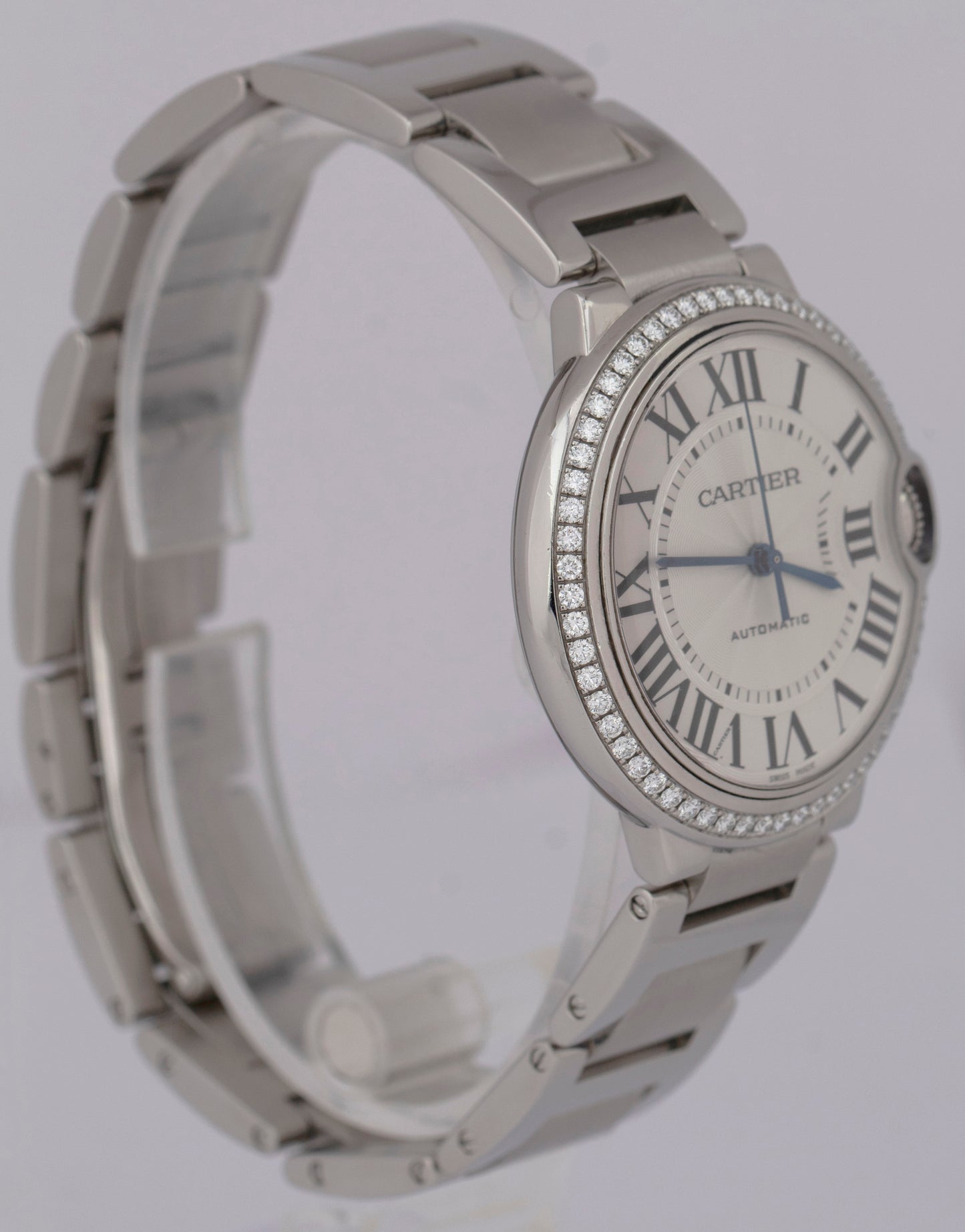 MINT PAPERS Cartier Ballon Bleu FACTORY DIAMOND W4BB0024 36mm 4372 Watch BOX