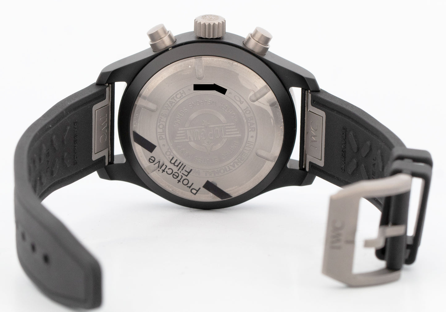 PAPERS IWC Pilots Watch Chronograph TOP GUN Black Ceramic 41mm IW389401 BOX