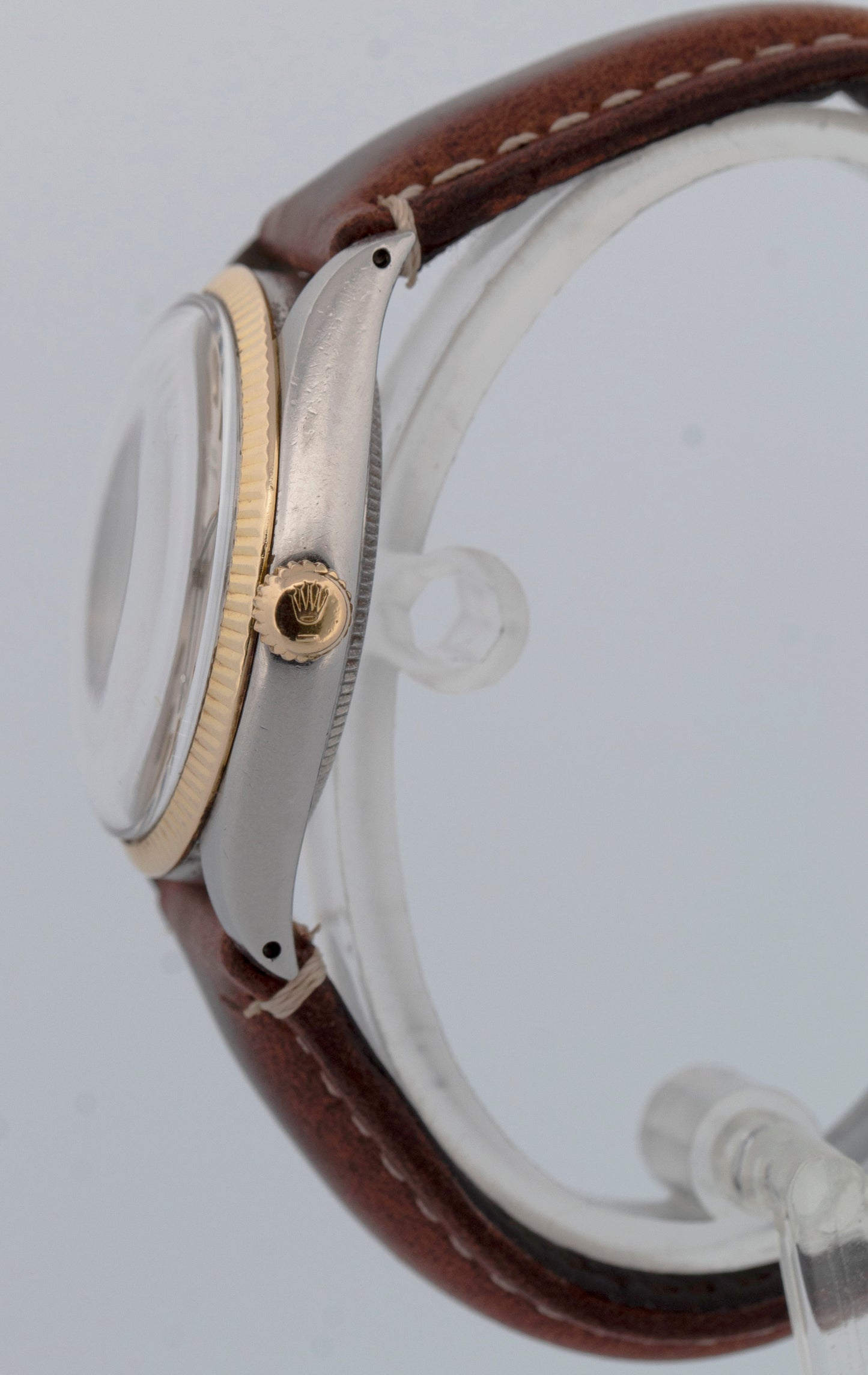 VINTAGE 1968 Rolex Oyster Perpetual SILVER 18K Yellow Gold Automatic 34mm 1003