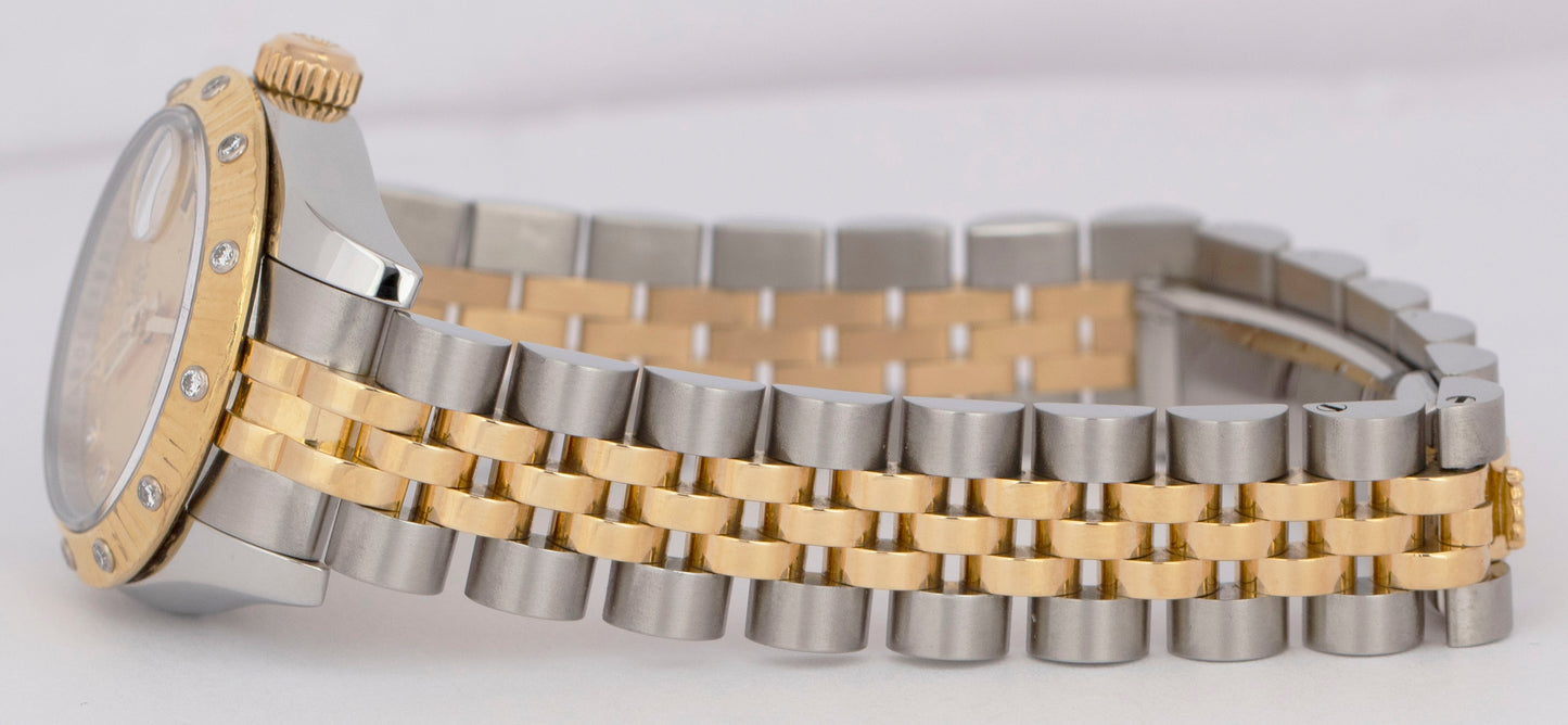 PAPERS Rolex DateJust 26mm FACTORY DIAMOND CHAMPAGNE MOP 179313 Gold JUBILEE BOX