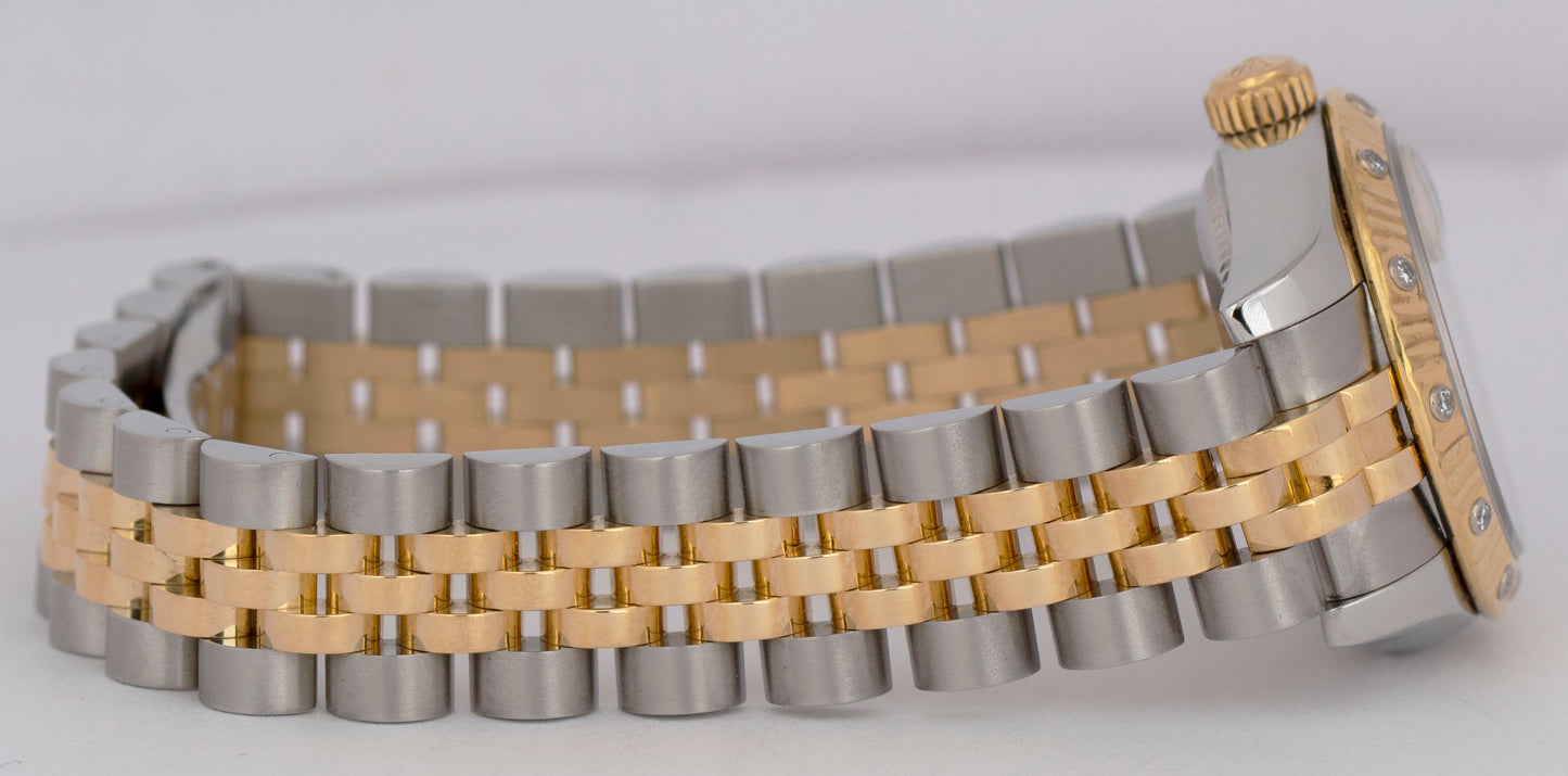 PAPERS Rolex DateJust 26mm FACTORY DIAMOND CHAMPAGNE MOP 179313 Gold JUBILEE BOX