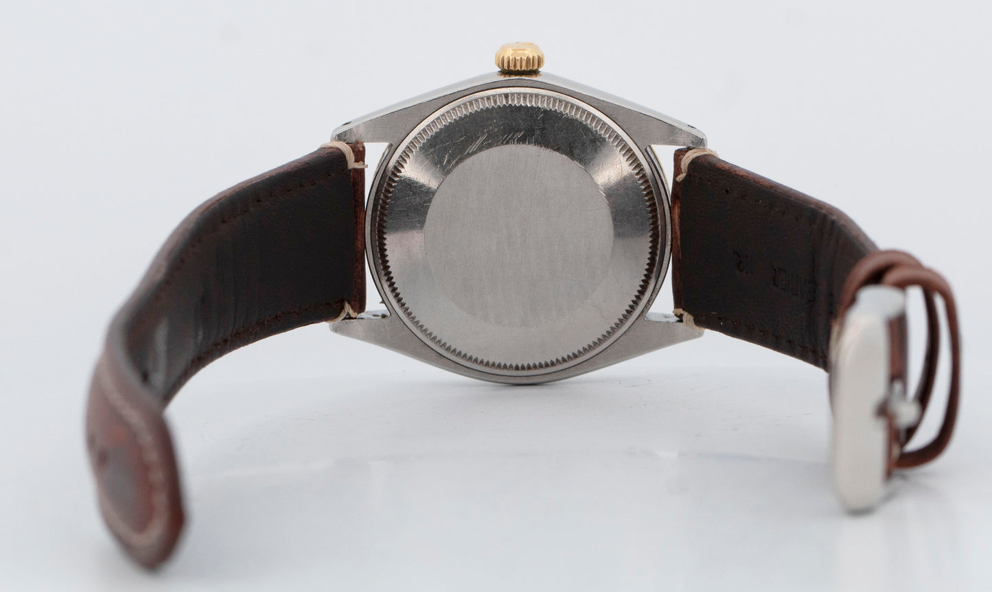 VINTAGE 1968 Rolex Oyster Perpetual SILVER 18K Yellow Gold Automatic 34mm 1003