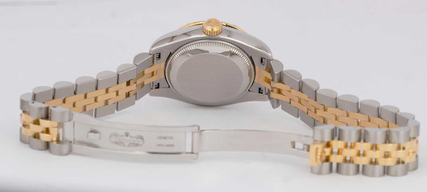 PAPERS Rolex DateJust 26mm FACTORY DIAMOND CHAMPAGNE MOP 179313 Gold JUBILEE BOX