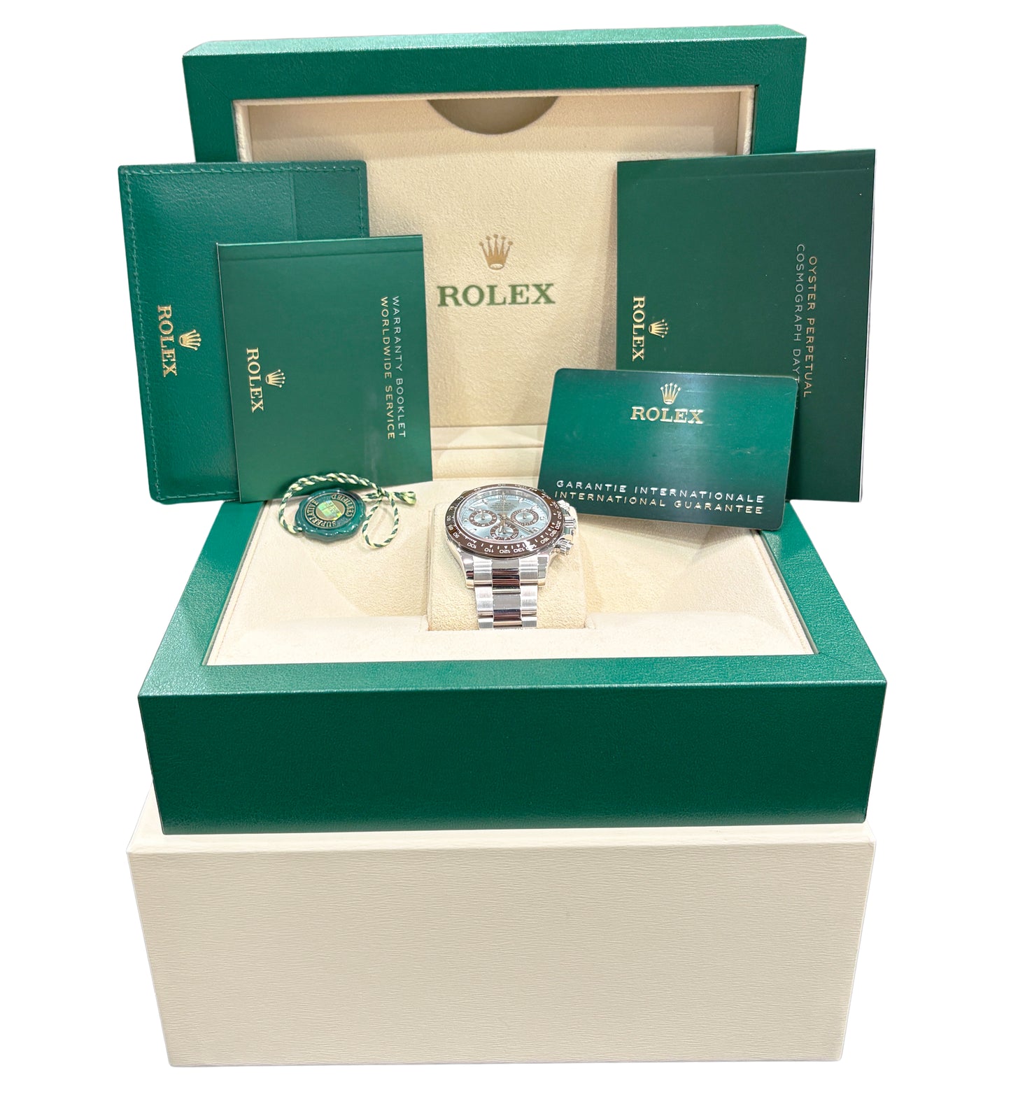 2022 NEW PAPERS Rolex Daytona GLACIER ICE BLUE 40mm 950 Platinum 116506 BOX
