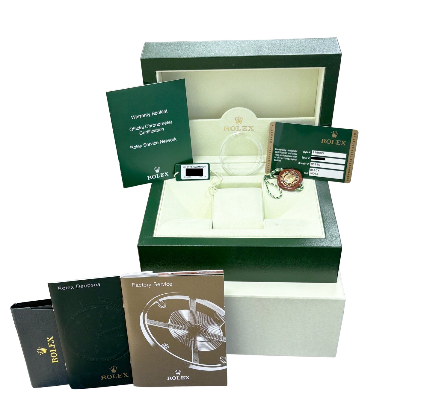 PAPERS Rolex Sea-Dweller Deepsea 116660 BLACK 44mm Ceramic Steel Dive Watch BOX