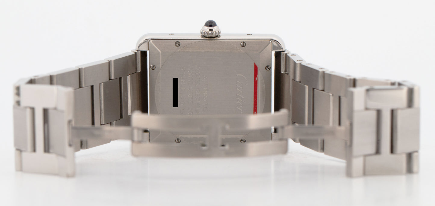 Cartier Tank Solo PAPERS Silver 31x40mm 3800/W5200028 Date Steel Watch BOX