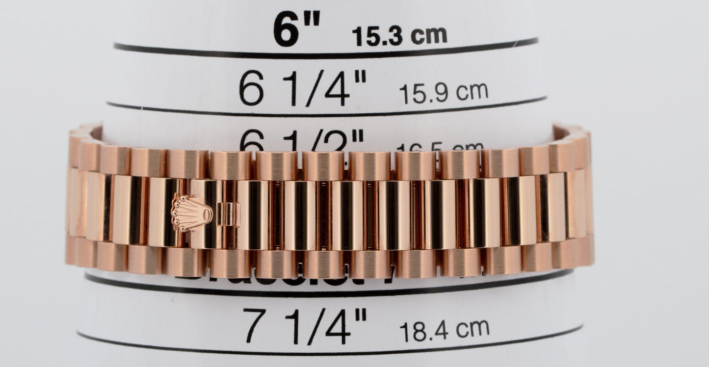 2025 PAPERS Rolex Day-Date President OLIVE ROMAN 36mm Rose Gold 128235 Watch BOX