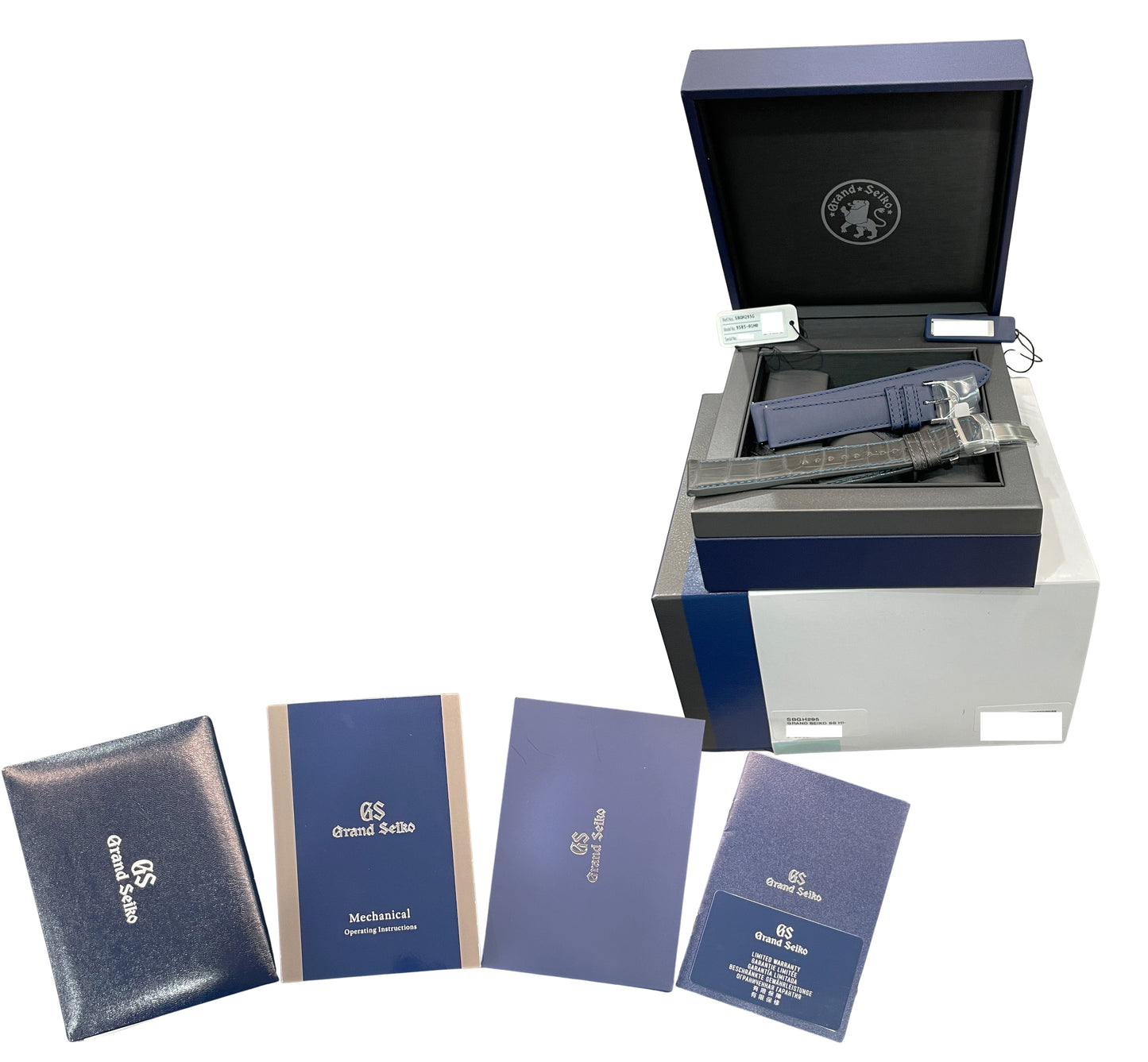 MINT UNPOLISHED PAPERS Grand Seiko Sōkō Frost SBGH295 Blue Steel 40mm Watch BOX