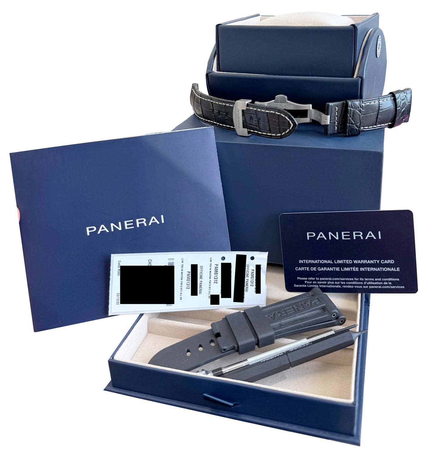 MINT PAPERS Panerai Luminor Marina PAM 1312 44mm Automatic PAM01312 Watch BOX