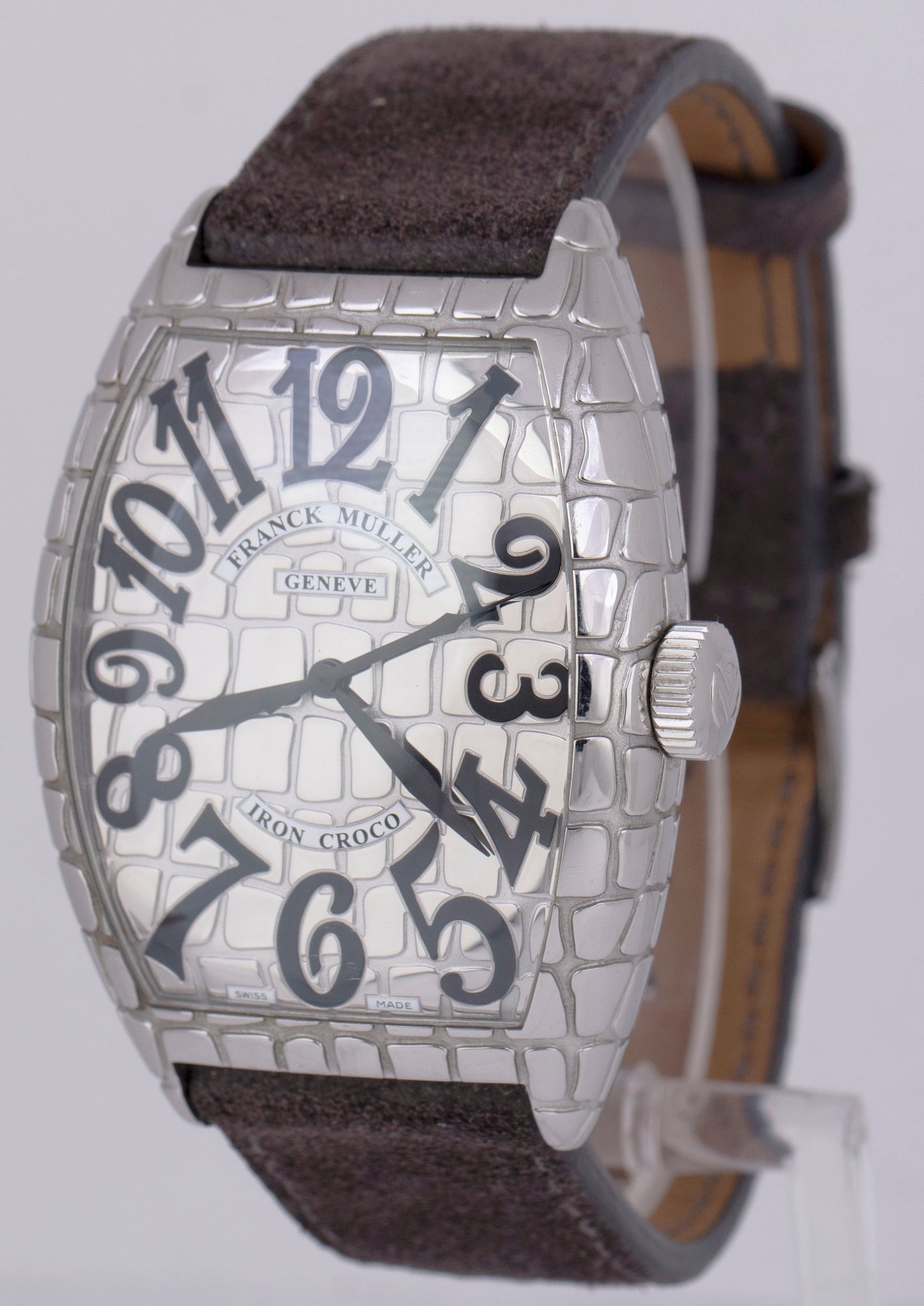 Franck Muller 8880 SC Iron Croco 39mm Stainless Steel Leather Automatic Watch