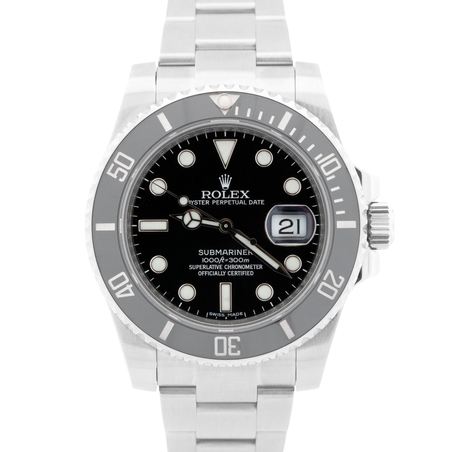 MINT PAPERS Rolex Submariner Date BLACK Stainless Steel 40mm Watch 116610 LN BOX