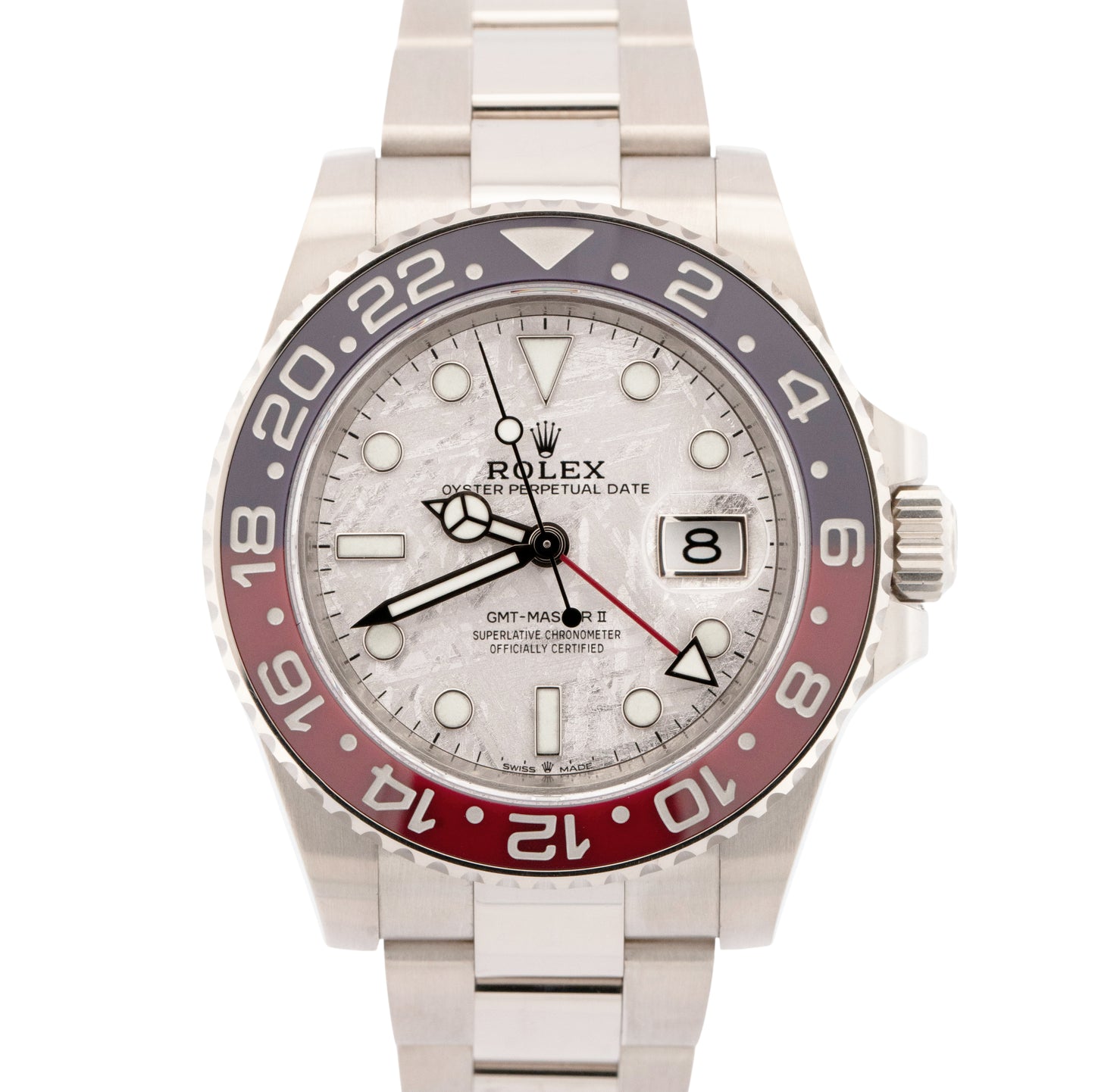 NEW PAPERS MINT Rolex GMT-Master II METEORITE PEPSI White Gold 126719 BLRO BOX