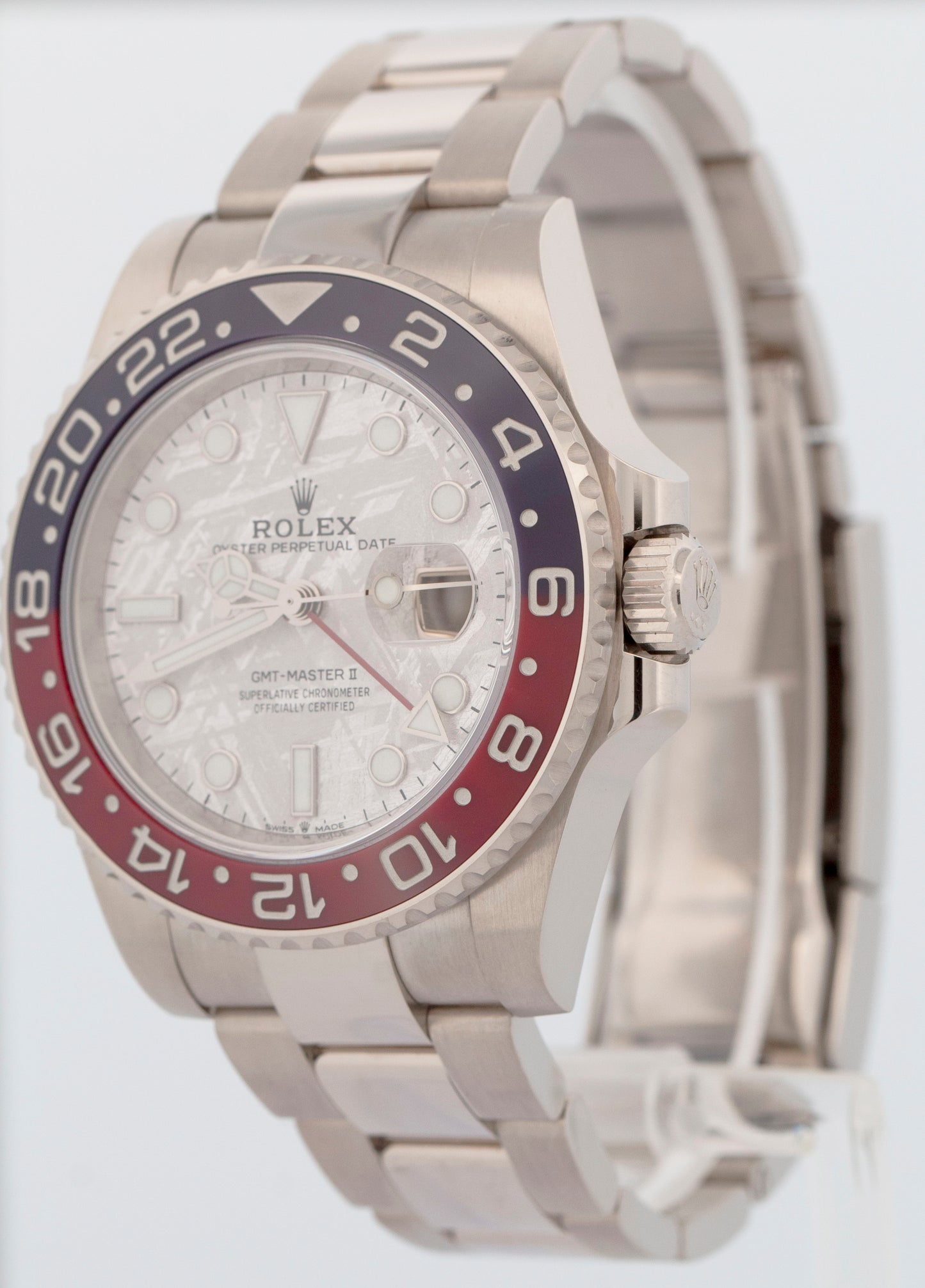 NEW PAPERS MINT Rolex GMT-Master II METEORITE PEPSI White Gold 126719 BLRO BOX