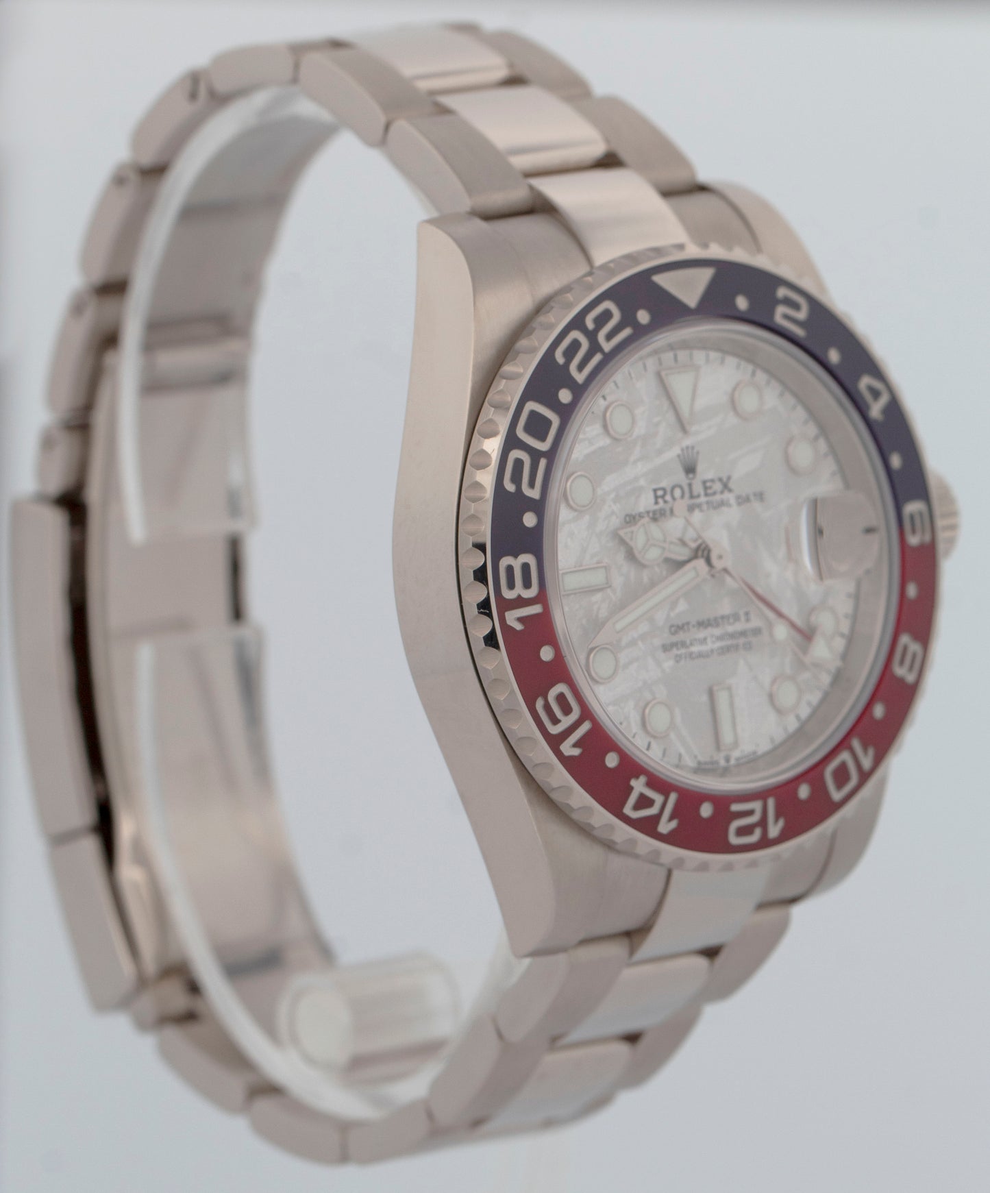NEW PAPERS MINT Rolex GMT-Master II METEORITE PEPSI White Gold 126719 BLRO BOX