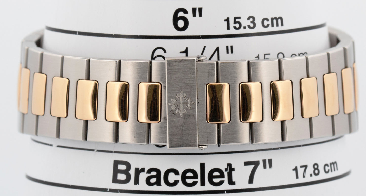 PAPERS Patek Philippe Nautilus 40.5mm Chronograph 18K Two-Tone Blue 5980/1AR BOX