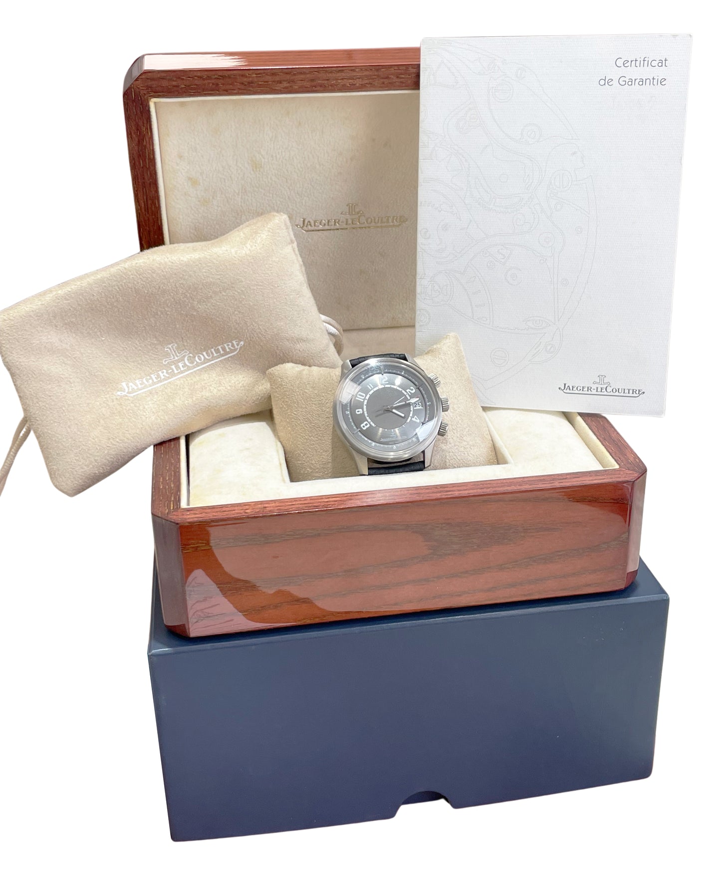 MINT PAPERS Jaeger LeCoultre Amvox Alarm Titanium Grey 41.5mm Date JLC Watch BOX
