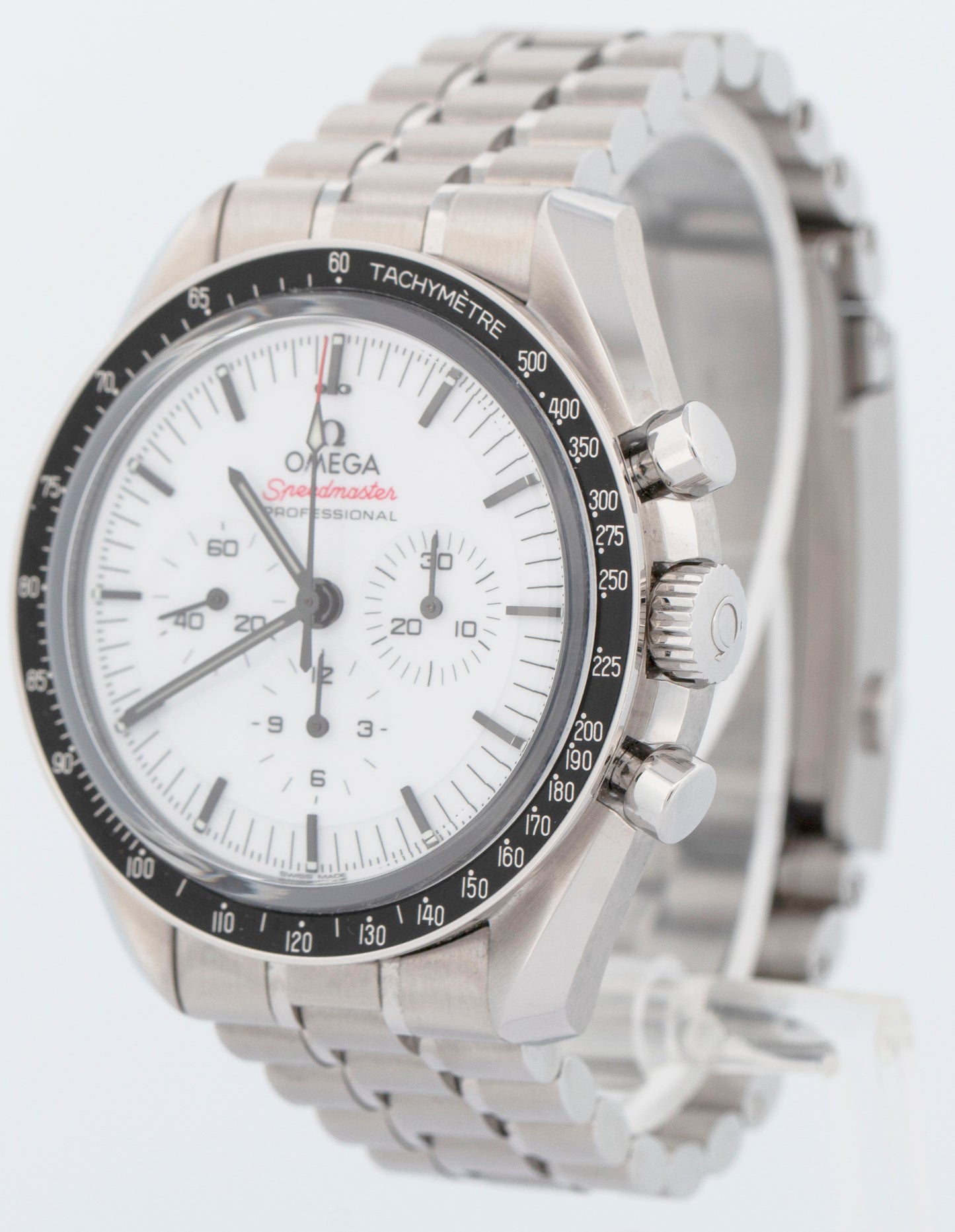 MINT 2024 PAPERS Omega Speedmaster Moonwatch WHITE 42mm 310.30.42.50.04.001 BOX
