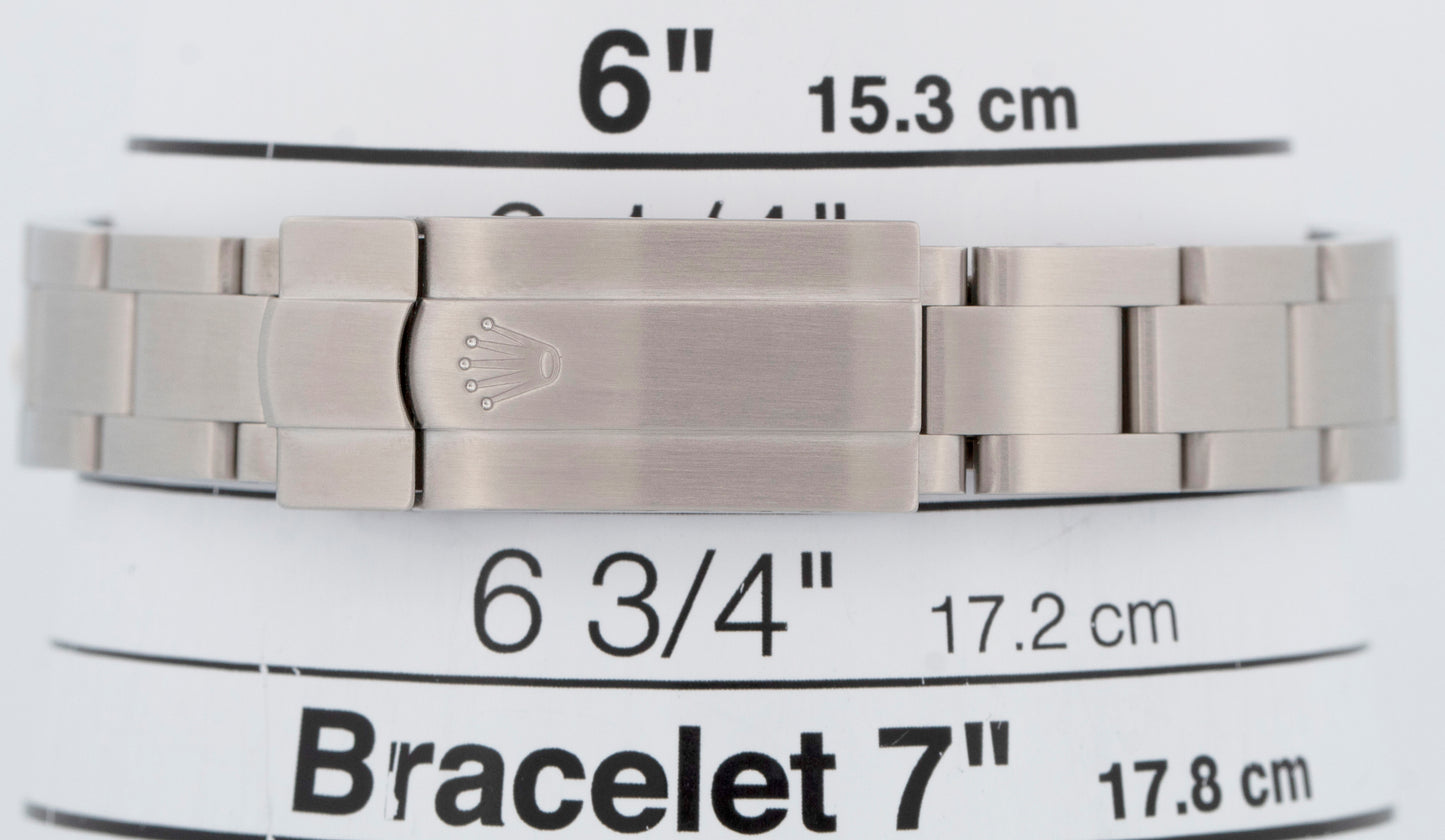 MINT PAPERS Rolex Oyster Perpetual DOMINOS Silver 26mm Steel Watch 176200 BOX