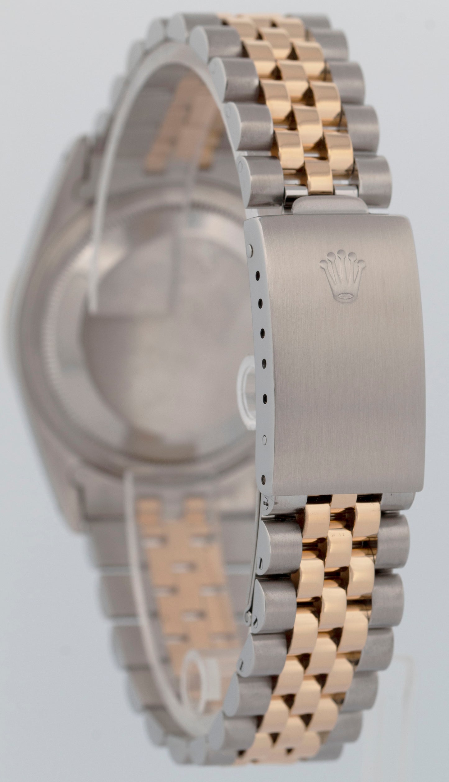MINT 1990 Rolex DateJust 36mm FACTORY DIAMOND Champagne Jubilee 18K Watch 16233
