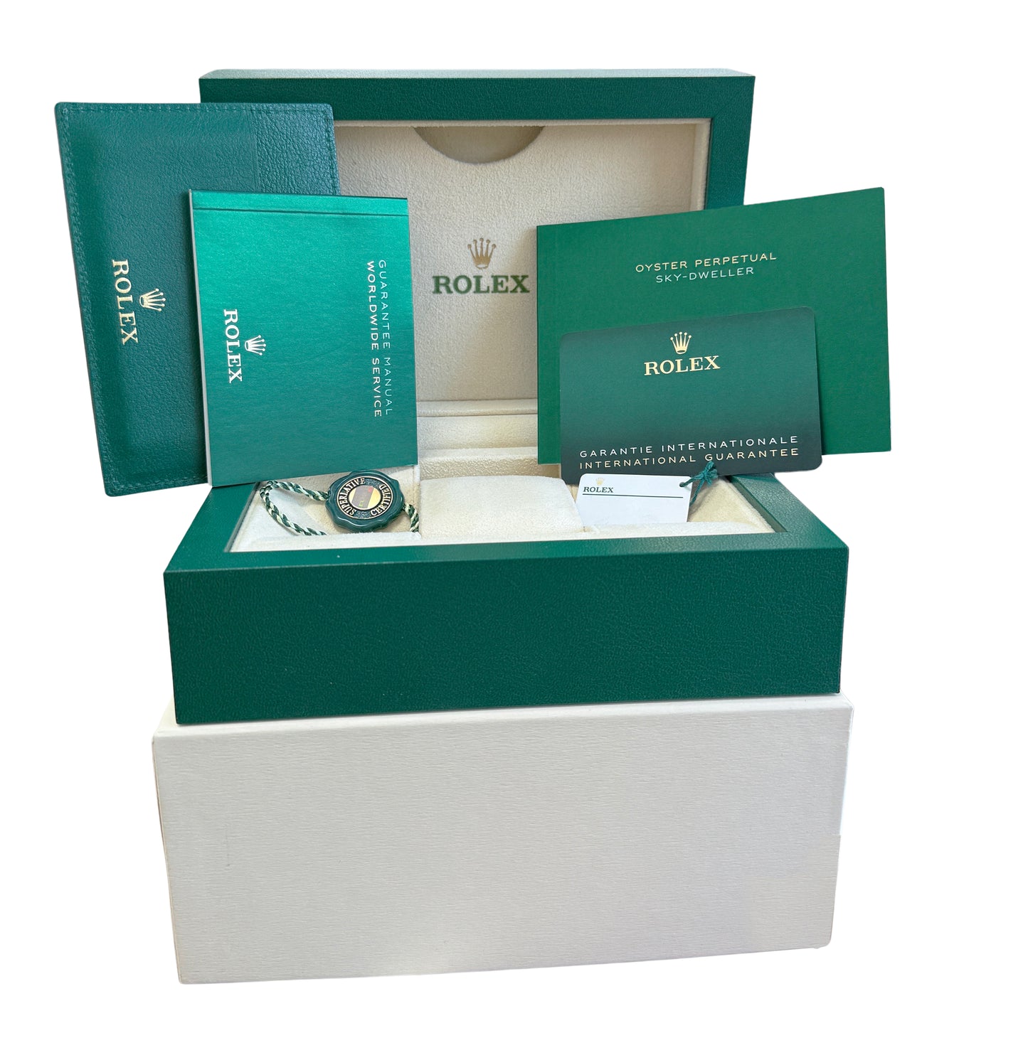NEW UNWORN PAPERS Rolex Sky-Dweller BLACK Steel OYSTER 42mm 326934 Watch BOX