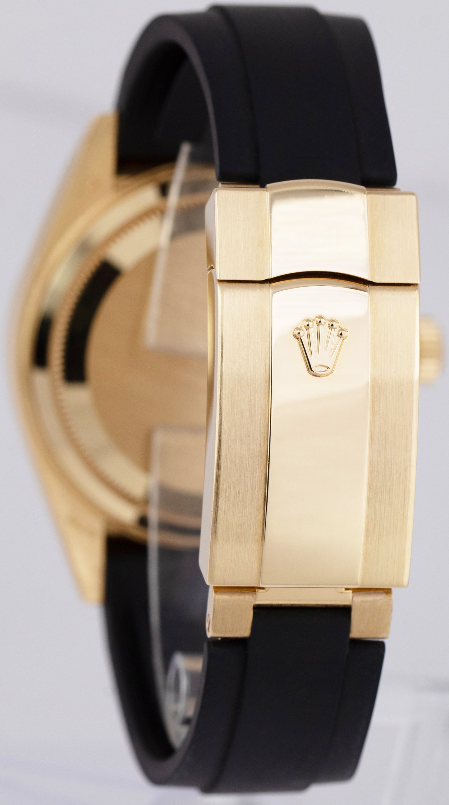 MINT PAPERS Rolex Sky-Dweller 18K Yellow Gold Black Oysterflex 42mm 326238 BOX