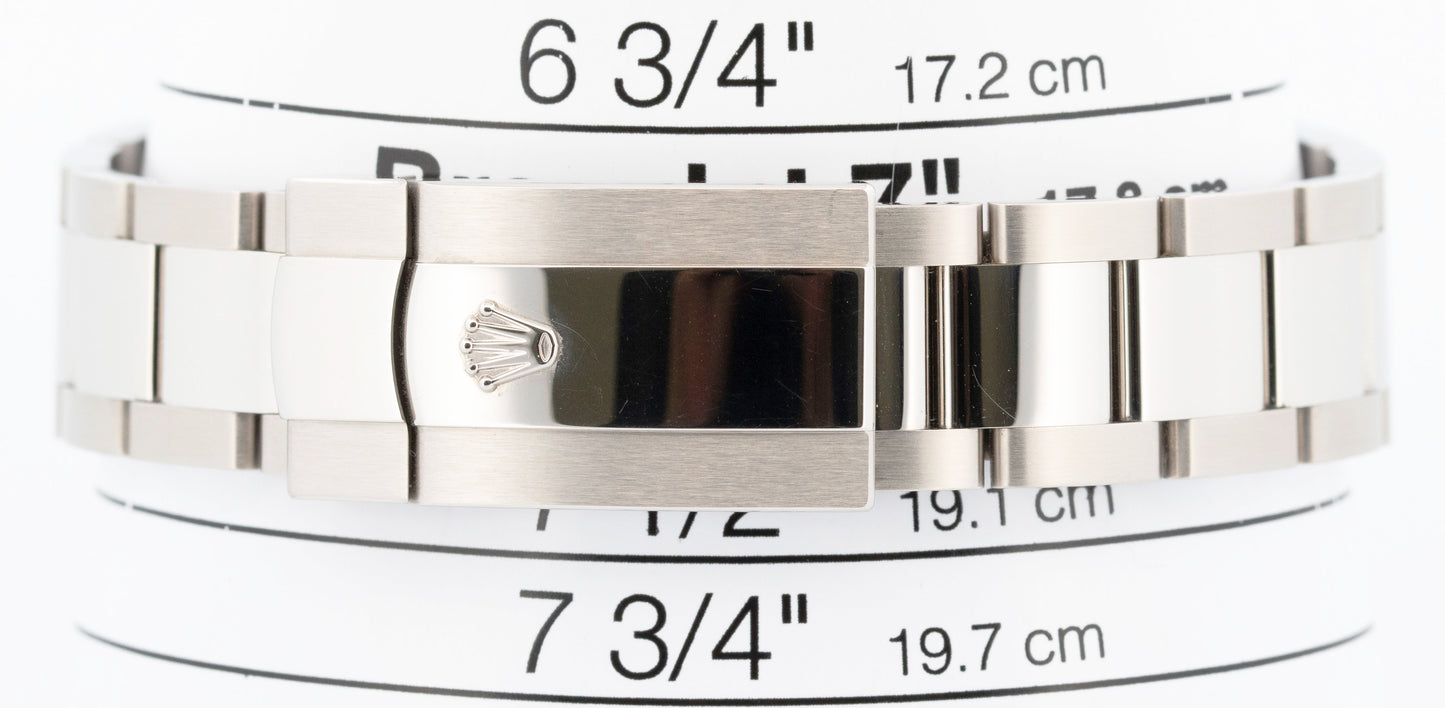 PAPERS Rolex DateJust 41mm RHODIUM DIAMOND Oyster 18K Fluted 126334 Watch BOX